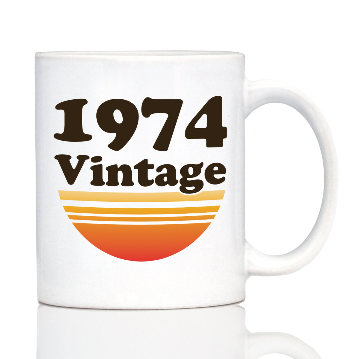 Vintage 1974 - Fun 50th Birthday Coffee Mug Gifts for Men &amp; Women Turning 50 - Retro Coffee Cups