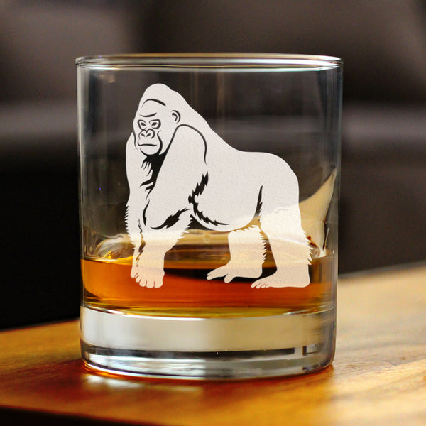 Gorilla Stemless Wine Glass - Fun Wild Animal Themed Decor and Gifts f -  bevvee