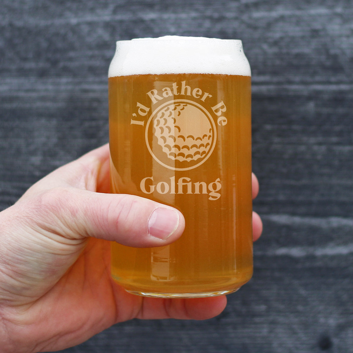 I&#39;d Rather Be Golfing - 16 Ounce Beer Can Pint Glass