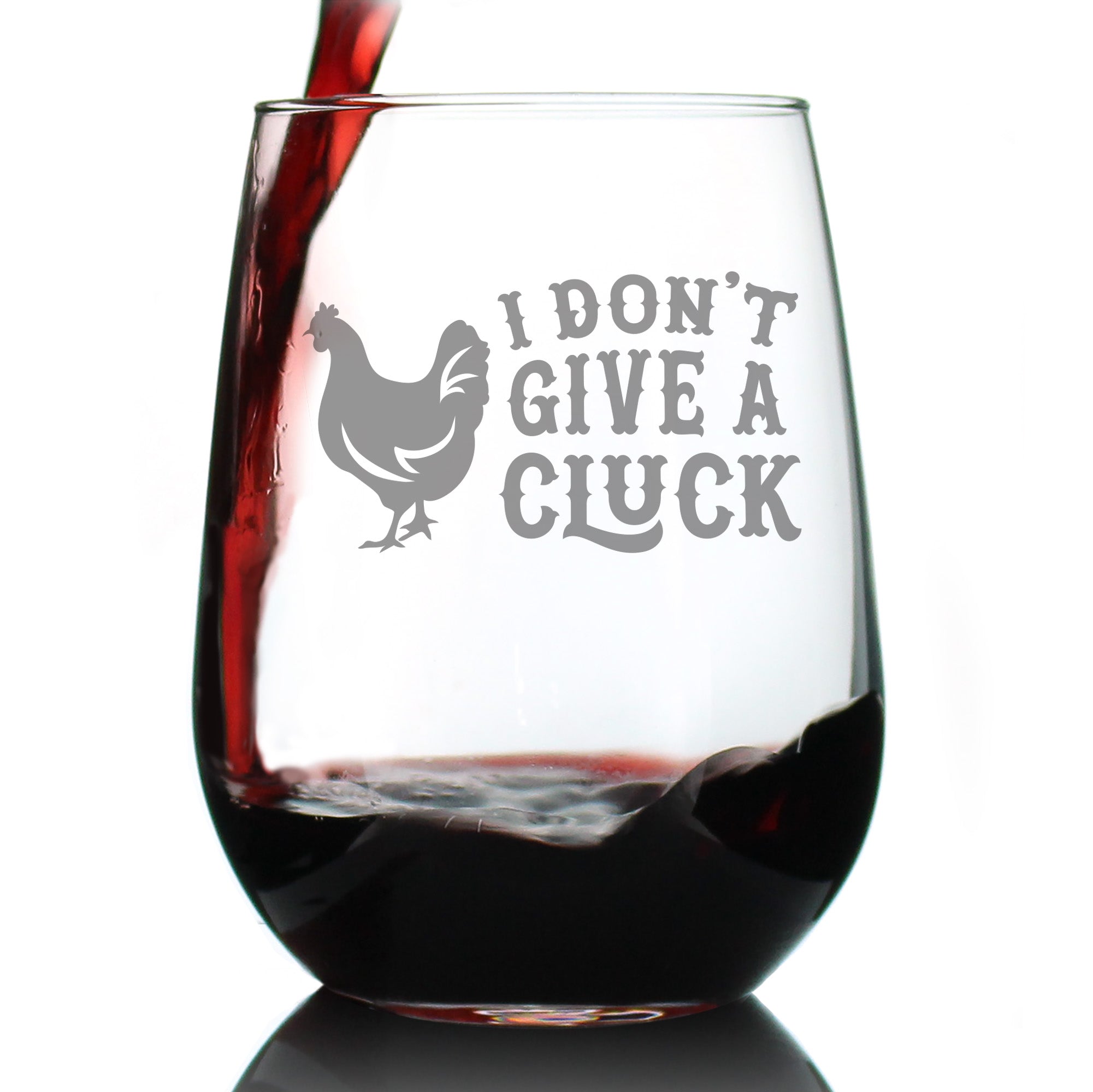 Bevvee Life is Better with Chickens Funny Chicken Gifts Stem Less Wine Glass, 17 oz