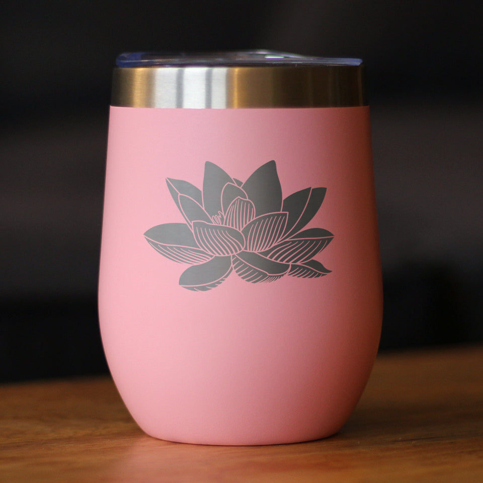 Lotus Flower - Wine Tumbler