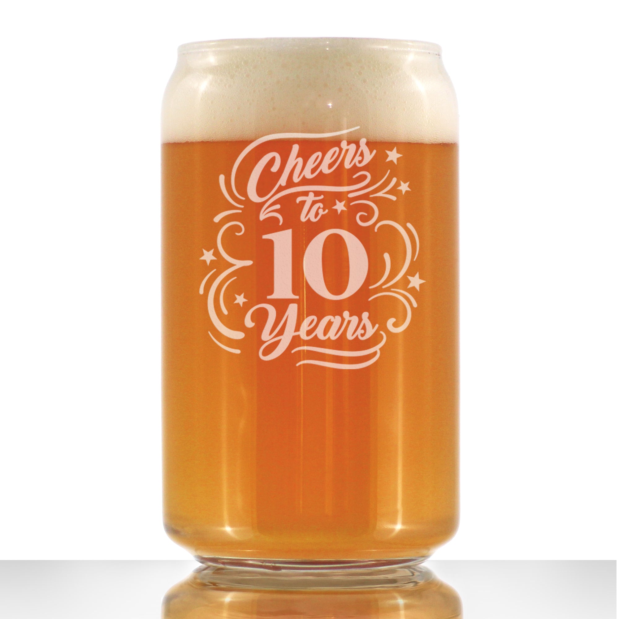 Cheers to Years - Anniversary Party Cups & Decor - Engraved Glasses & Color Ceramic Coffee Mugs