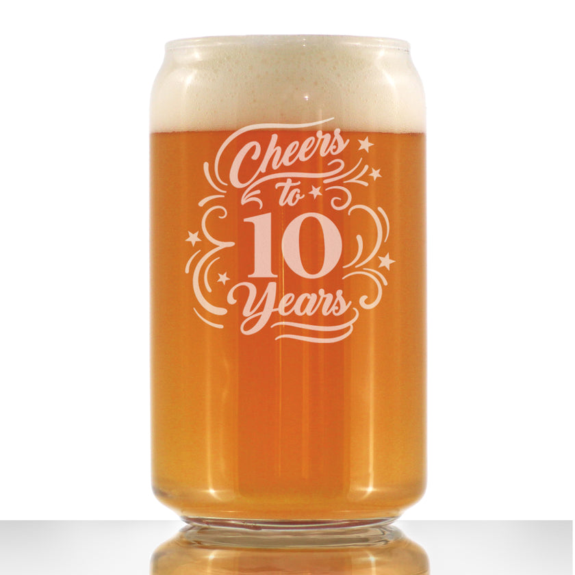 Cheers to Years - Anniversary Party Cups & Decor - Engraved Glasses & Color Ceramic Coffee Mugs