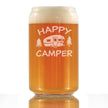 Happy Camper - Beer Can Pint Glass - Fun RV Gifts for Men & Women Who Love Drinking & Camping - 16 oz