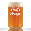 Vintage 1941 - Beer Can Pint Glass - 85th Birthday Gifts for Men or Women Turning 85 - Fun Bday Party Decor - 16 oz