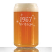Vintage 1957 - Beer Can Pint Glass - 69th Birthday Gifts for Men or Women Turning 69 - Fun Bday Party Decor - 16 oz