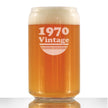 Vintage 1970 - Beer Can Pint Glass - 56th Birthday Gifts for Men or Women Turning 56 - Fun Bday Party Decor - 16 oz