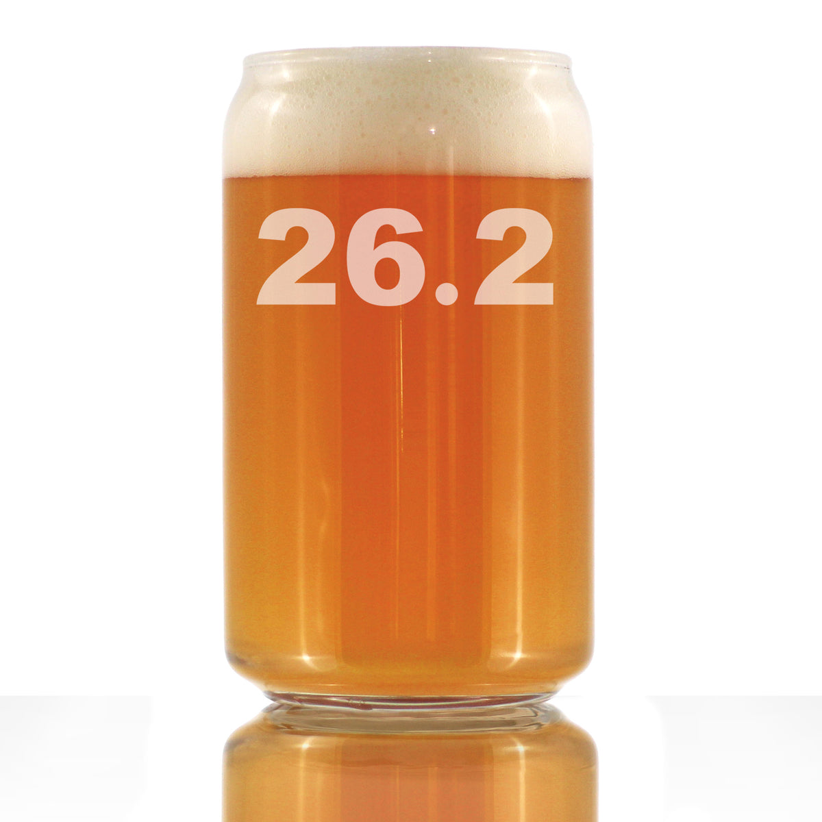 26.2 Marathon Beer Can Pint Glass - Gifts for Marathon Runners - 16 oz Glasses