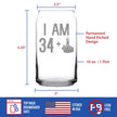 34 + 1 Middle Finger - 16 Ounce Beer Can Pint Glass