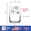 79 + 1 Middle Finger - 16 oz Beer Can Pint Glass - Funny 80th Birthday Gifts for Men or Women Turning 80