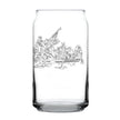 America 250 Washington Crossing the Delaware Engraved Beer Can Glass America250 Official for 250th Anniversary of the USA Beer Can Shaped Pint Glass - 16oz