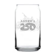 America 250 Washington Crossing the Delaware Engraved Beer Can Glass America250 Official for 250th Anniversary of the USA Beer Can Shaped Pint Glass - 16oz