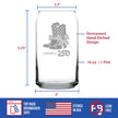 America 250 Cowgirl Boots Engraved Beer Can Glass America250 Official for 250th Anniversary of the USA Beer Can Shaped Pint Glass - 16oz