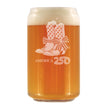 America 250 Cowgirl Boots Engraved Beer Can Glass America250 Official for 250th Anniversary of the USA Beer Can Shaped Pint Glass - 16oz