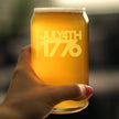 America 250 July 4 1776 Engraved Beer Can Glass America250 Official for 250th Anniversary of the USA Beer Can Shaped Pint Glass - 16oz