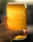 Awesome Since 1980 Engraved Beer Can Glass Gifts 45th Birthday Gift Ideas Beer Can Shaped Pint Glass - 16oz
