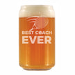 Tennis Coach Gifts for Coaches - Engraved Beer Can Glass - Best Coach Ever - Beer Can Shaped Pint Glass - 16oz