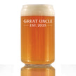 Great Uncle Est 2025 - Beer Can Pint Glass Gift for First Time Great Uncles - Bold 16 Oz Glasses