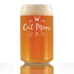 Cat Mom - Beer Can Pint Glass - Cute Gifts for Cat Lady - 16 oz Glasses