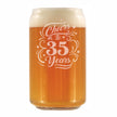 Cheers to 35 Years - Engraved Beer Can Glass - 35th Anniversary or Birthday Party Decor - Beer Can Shaped Pint Glass - 16oz