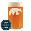 Bear Engraved Beer Can Glass - Multi-Layer Engraving - 16 oz