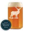 Deer Engraved Beer Can Glass - Multi-Layer Engraving - 16 oz