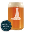 Lighthouse Engraved Beer Can Glass - Multi-Layer Engraving - 16 oz