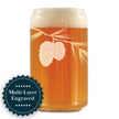 Pinecones Engraved Beer Can Glass - Multi-Layer Engraving - 16 oz