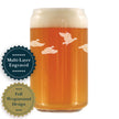 Flying Ducks Engraved Beer Can Glass - Full Wrap - Multi-Layer Engraving - 16 oz