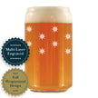 Star Pattern Engraved Beer Can Glass - Full Wrap - Multi-Layer Engraving - 16 oz