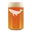 Whale Engraved Beer Can Glass - Multi-Layer Engraving - 16 oz
