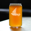 Dove - Engraved Beer Can Glass Birds Decor, Accessories and Bird Themed Gifts for Bird Lovers Beer Can Shaped Pint Glass - 16oz