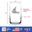Dove - Engraved Beer Can Glass Birds Decor, Accessories and Bird Themed Gifts for Bird Lovers Beer Can Shaped Pint Glass - 16oz
