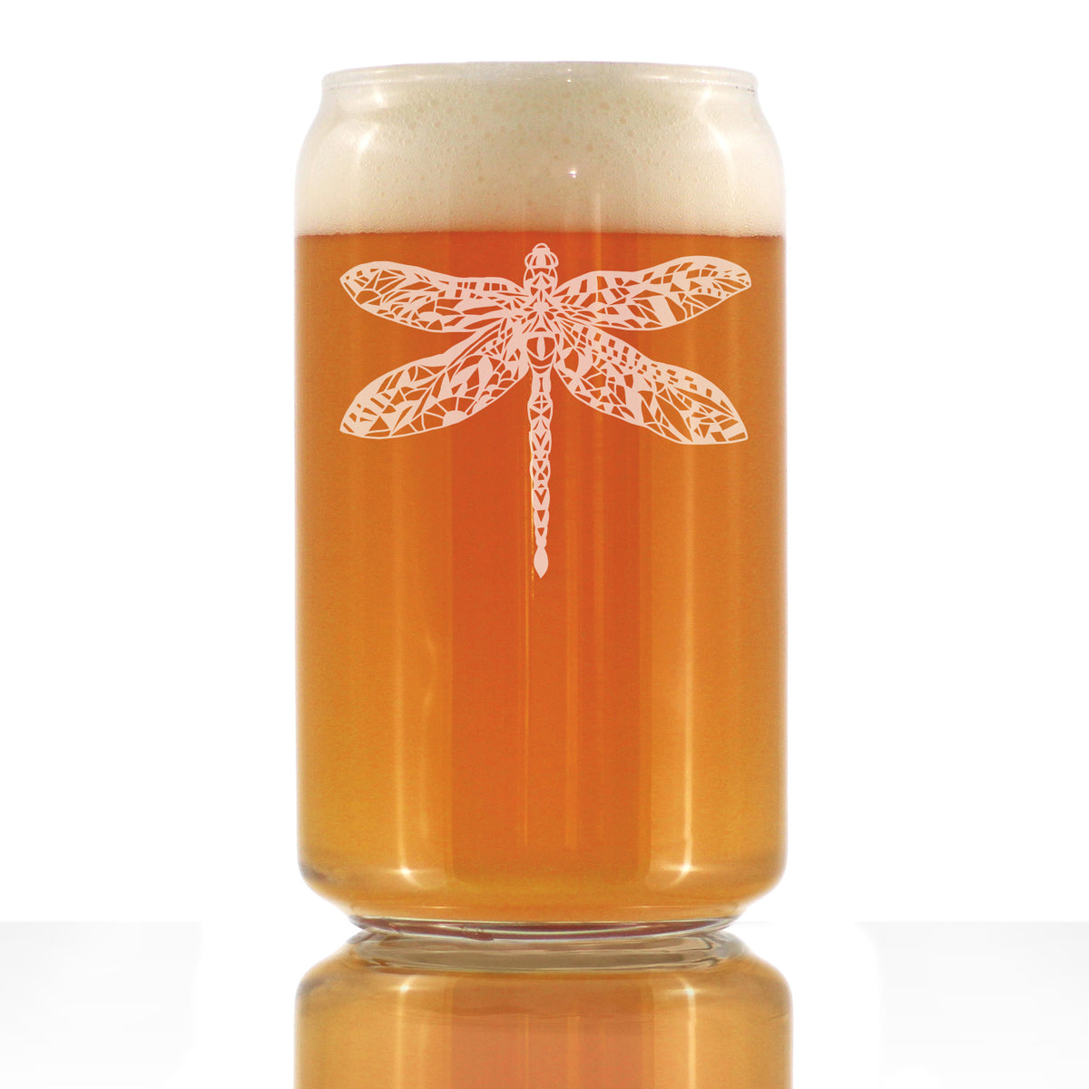 Dragonfly - Beer Can Pint Glass - Unique Gifts for Women and Men Who Love Dragonflies - 16 oz Glasses