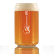 Electric Bass Beer Can Pint Glass - Music Gifts for Bass Players, Teachers and Musical Accessories for Musicians that Play Bass Guitar - 16 Oz Glasses