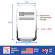Freedom 250 Flag Logo Engraved Beer Can Glass - 16oz Official USA 250th Anniversary Merch