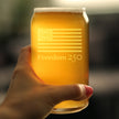Freedom 250 Logo Engraved Beer Can Glass - 16oz Official USA 250th Anniversary Merch