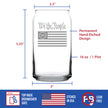 Freedom 250 We the People Engraved Beer Can Glass - 16oz Official USA 250th Anniversary Merch