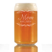 Mom Est 2025 - New Mother Beer Can Pint Glass Gift for First Time Parents - Decorative 16 Oz Glasses