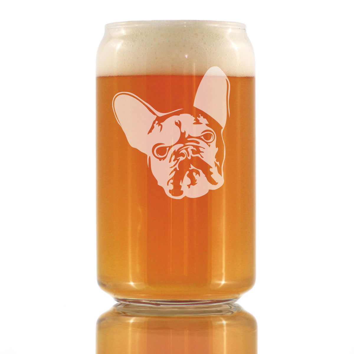 French Bulldog - 16 Ounce Beer Can Pint Glass