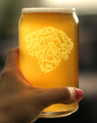 Labradoodle Face - Beer Can Pint Glass - Labradoodle Gifts for Dog Lovers Women & Men - 16 oz Glasses