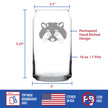 Raccoon Face - Beer Can Pint Glass - Cute Raccoon Gifts for Animal Lovers - 16 oz Glasses