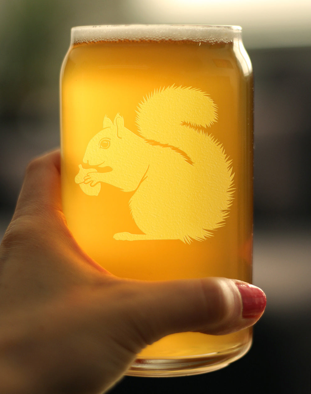 Squirrel Beer Can Pint Glass - Squirrel Gifts and Decor with