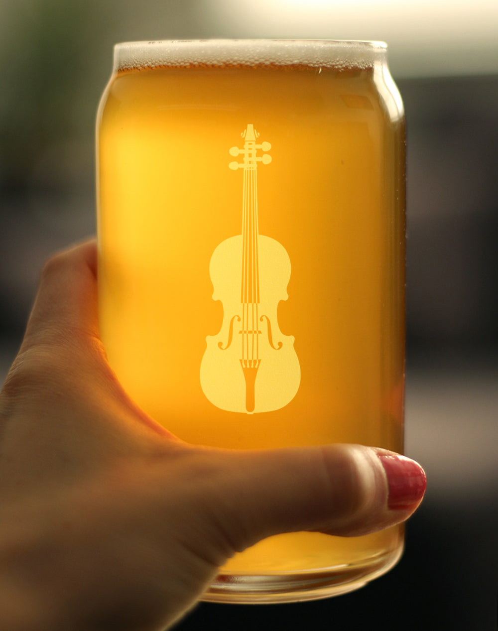 Violin - Beer Can Pint Glass - Orchestra Gifts for Violinists - 16 oz Glasses