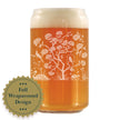 Chinoiserie Mural Pattern Engraved Beer Can Glass - Full Wrap - Multi-Layer Engraving - 16 oz