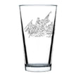 America 250 Washington Crossing the Delaware Engraved Pint Glass America250 Official for 250th Anniversary of the USA High Quality Pint Glasses for Beer - 16oz