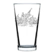 America 250 Washington Crossing the Delaware Engraved Pint Glass America250 Official for 250th Anniversary of the USA High Quality Pint Glasses for Beer - 16oz