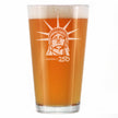 America 250 Statue of Liberty Profile Engraved Pint Glass America250 Official for 250th Anniversary of the USA High Quality Pint Glasses for Beer - 16oz