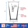 America 250 Statue of Liberty Engraved Pint Glass America250 Official for 250th Anniversary of the USA High Quality Pint Glasses for Beer - 16oz