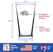 Armadillo Engraved Pint Glass Texas Gifts and Souvenirs High Quality Pint Glasses for Beer - 16oz